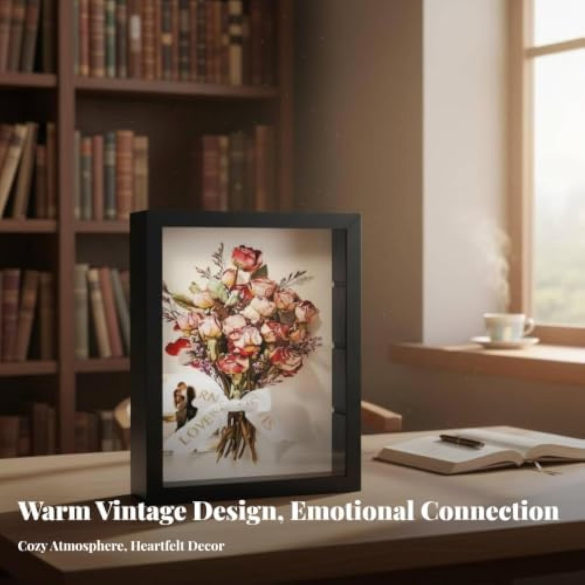 Wooden Shadow Box Solid Wood Keepsake Frame
